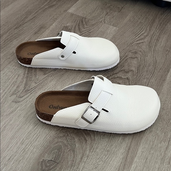 White Buckle Clogs - Picture 5 of 7
